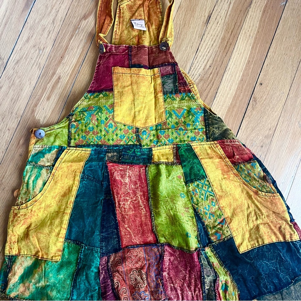 NWOT Ordinary Selenophile Patchwork Overalls - image 4